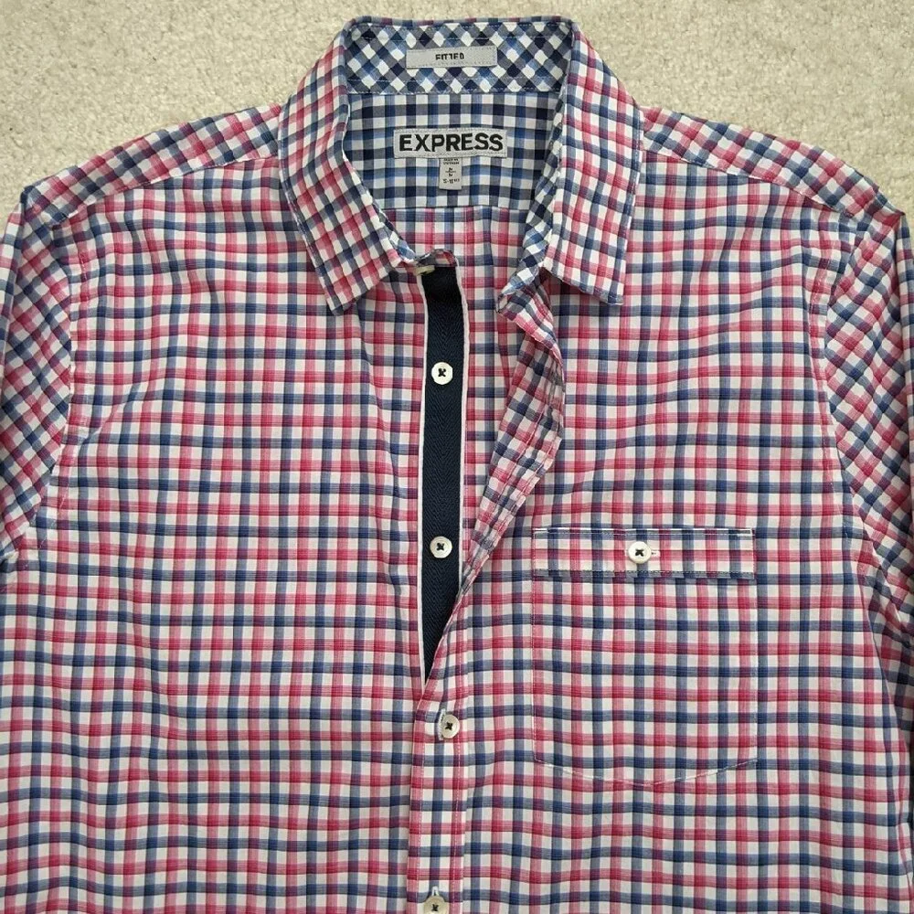 Express shirt size medium red white blue